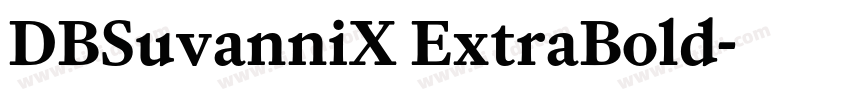 DBSuvanniX ExtraBold字体转换